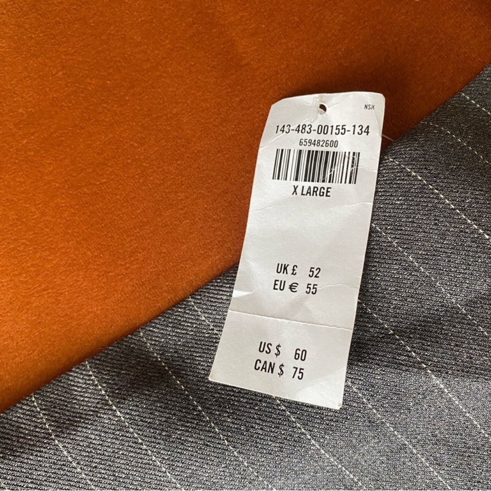 Abercrombie & Fitch Charcoal Grey & White Pinstripe Skort - Picture 3 of 5